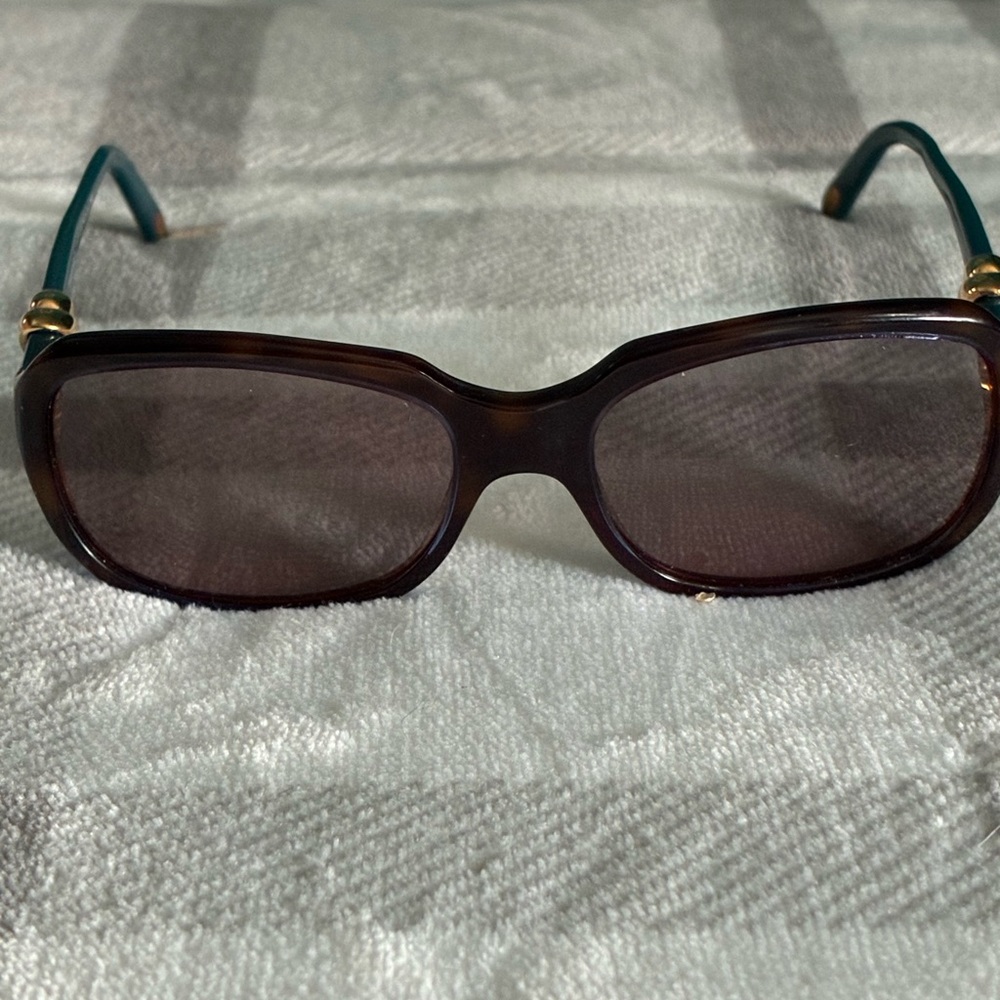 Tiffany & Co. Brown and Blue Sunglasses with Rectangular Frame